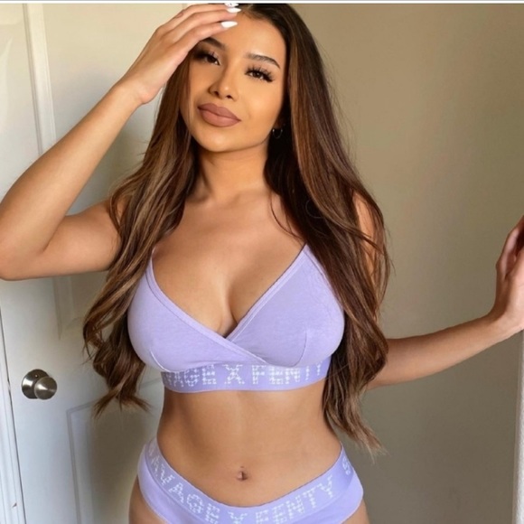 Savage X Fenty Purple Lavender Check’d Out Sunday Lounger Set - Picture 11 of 11